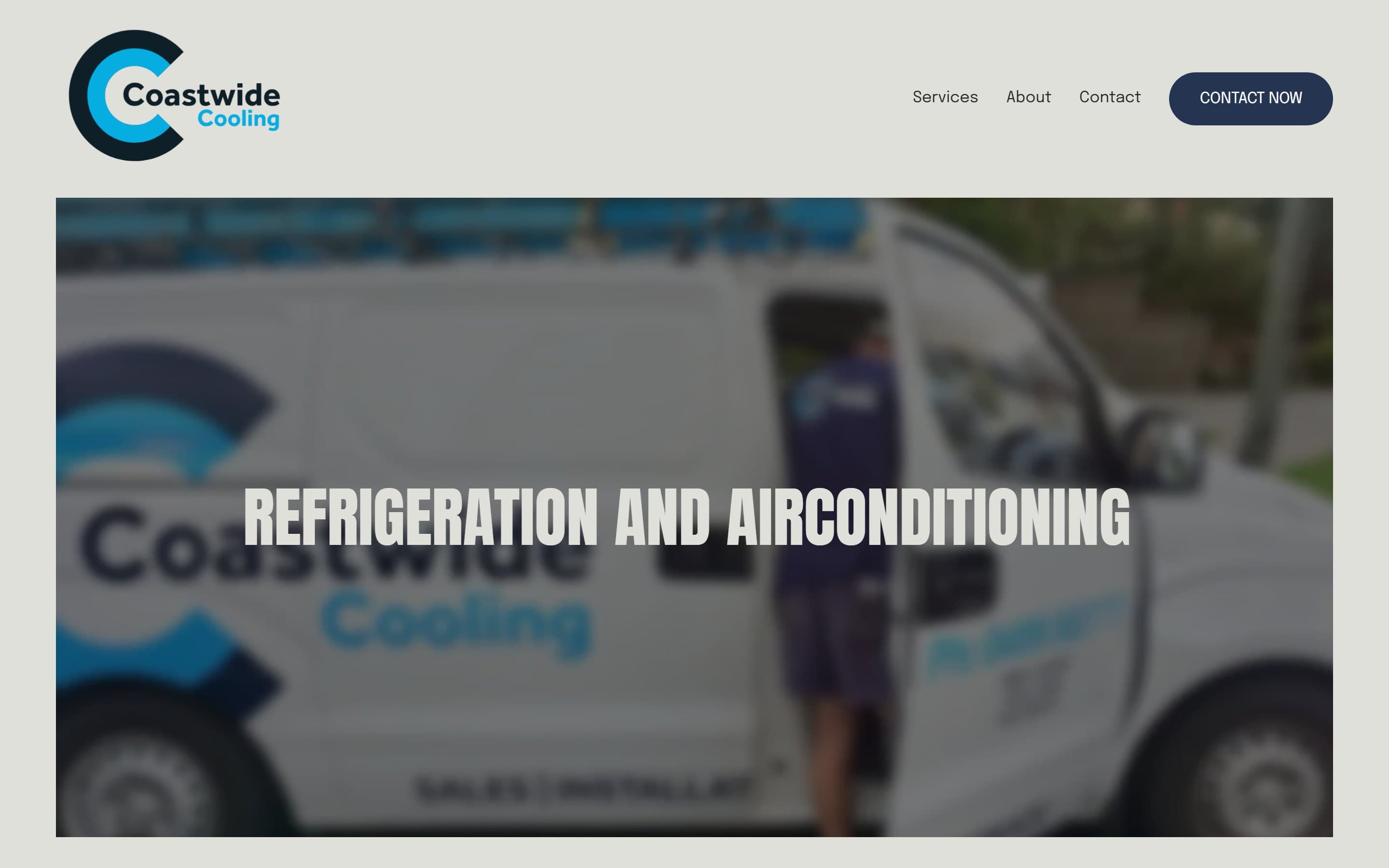 Coastwide Cooling website preview — Gold Coast HVAC trade — built in under a day